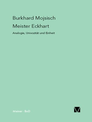cover image of Meister Eckhart: Analogie, Univozität und Einheit